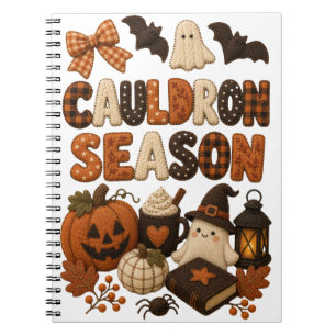 Carnet Saison Chaudron Mignon Fantôme Halloween
