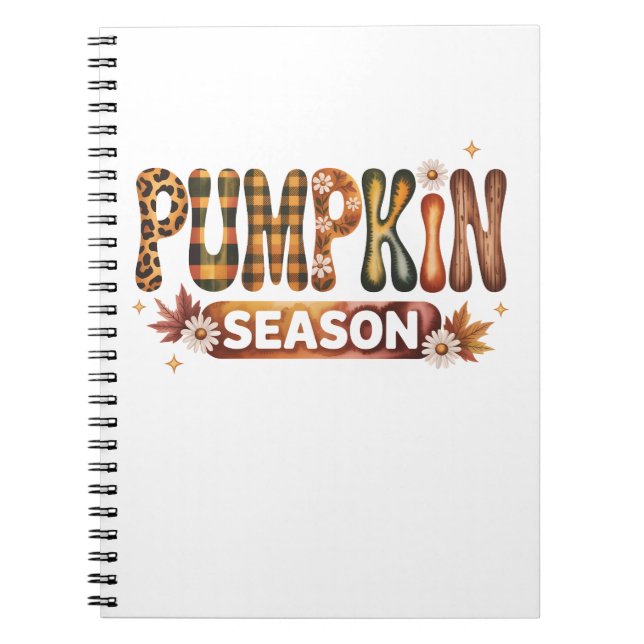 Carnet Saison citrouille Boho Automne (Devant)