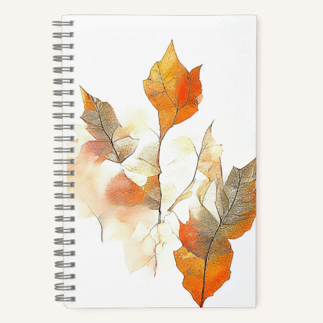 Carnet Saison d'automne de la feuille Nature aquarelle pe (Recto)
