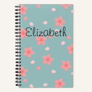 Carnet Sakura Cherry Blossom motif floral