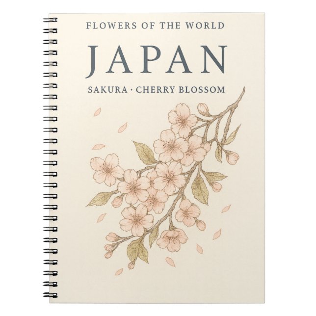 Carnet Sakura – Fleur de Cerisier du Japon (Devant)