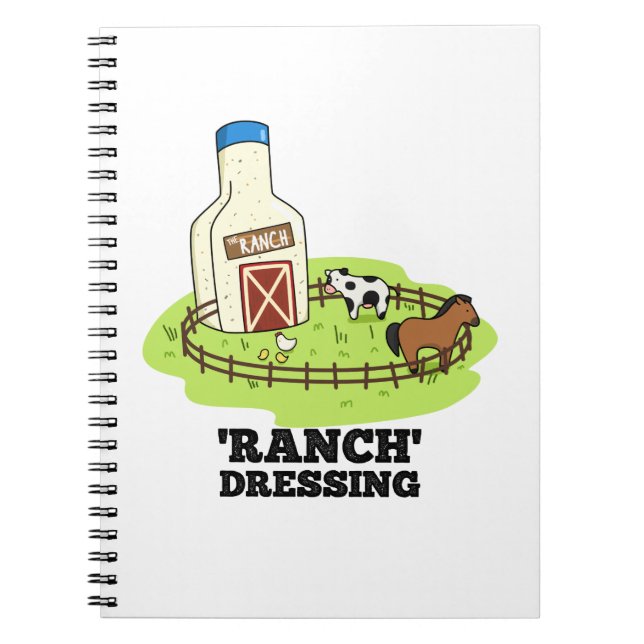 Carnet Salade Ranch Drôle de Pun de Nourriture  (Devant)