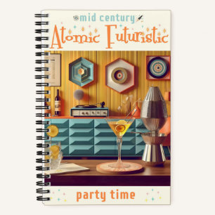 Carnet Salle de fête Rétro Futuriste du Milieu du Siècle