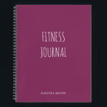 Carnet Salle De Sport Simple Et Violet Moderne Fitness<br><div class="desc">Utilisez ce Journal de condition physique pour suivre vos séances d'entraînement,  votre régime alimentaire et vos habitudes saines. Un journal de gym moderne ou un tracker de fitness dans le violet de baies chic avec typographie moderne.</div>