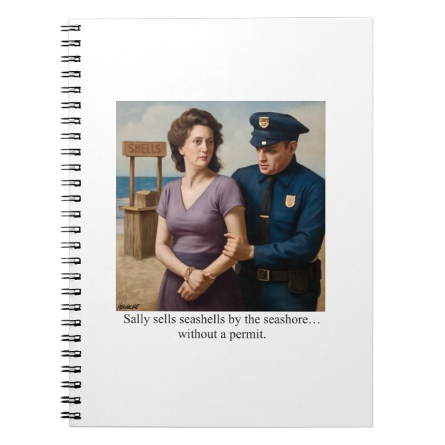 Carnet Sally vend des coquillages au bord de la mer (Devant)
