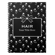 Salon de coiffure floral noir et blanc Coiffeur St