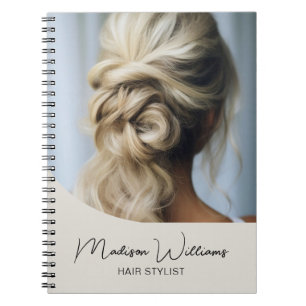 Carnet Salon de coiffure moderne script photo personnalis