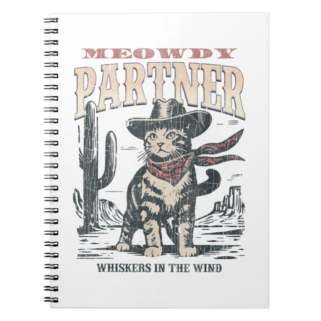 Carnet Salut associé cow-boy chat  (Devant)