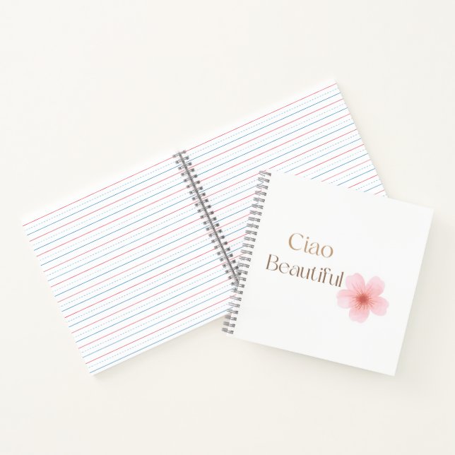 Carnet Salut Belle, Cadeau Floral Élégant (Intérieur)