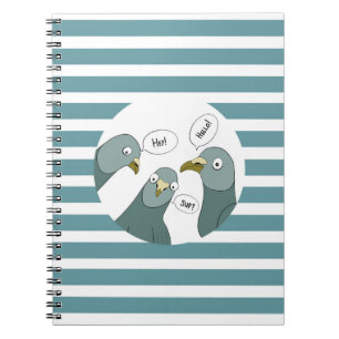 Carnet Salutations Drôle De Pigeon Avec Des Bleues