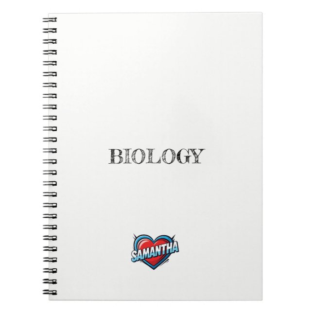 Carnet Samantha Heart Blanc (Devant)
