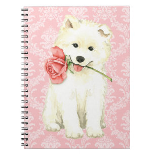 Carnet Samoyed rose de Valentine