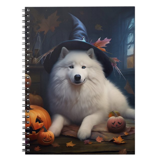 Carnet Samoyèdes Citrouilles Halloween Épouvantable (Devant)