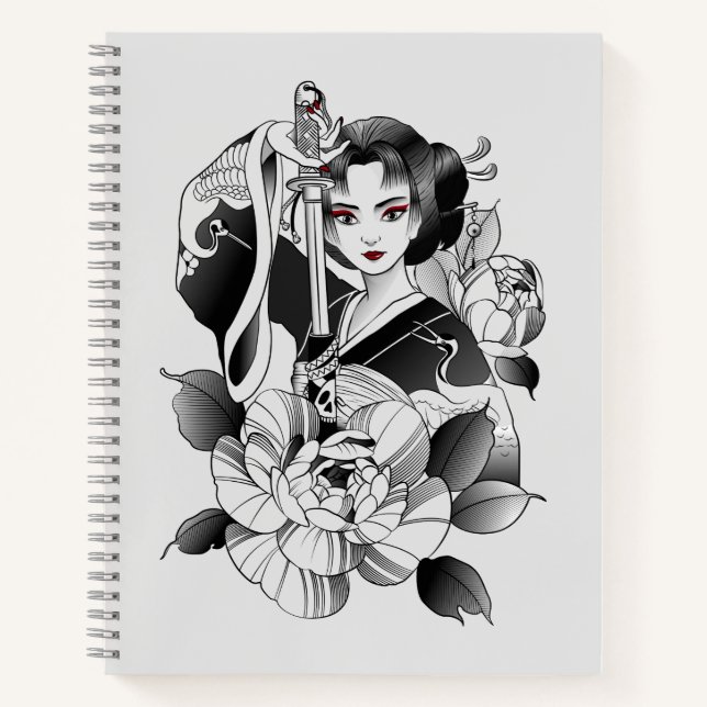 Carnet "Samurai Geisha et son Katana" (Devant)
