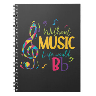 Carnet Sans Musique La Vie Serait Plat Clef Notes Musical