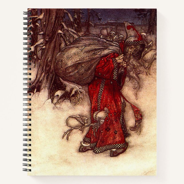 Carnet Santa Claus Arthur Rackham (Devant)