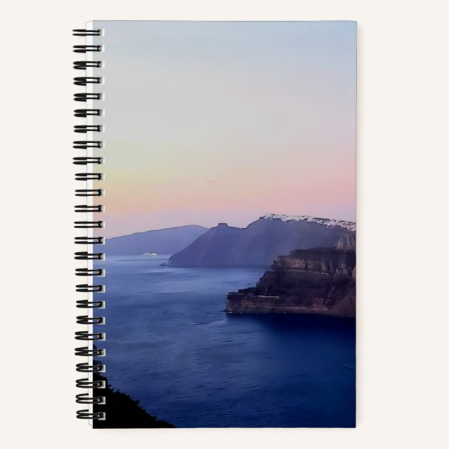 Carnet Santorini Greece Spiral Notebook (Recto)