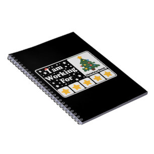 Carnet Sapin de Noël 5 étoiles Je travaille pour les vaca