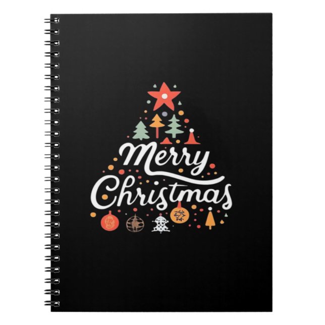 Carnet Sapin de Noël Joyeux Noël Classique (Devant)
