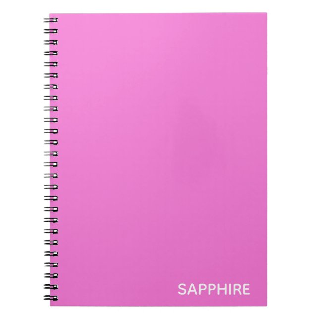 Carnet Sapphire pink colour (Devant)