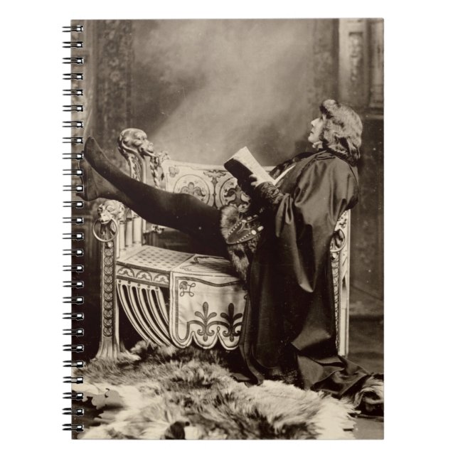 Carnet Sarah Bernhardt (1844-1923) comme Hamlet dans le (Devant)
