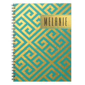 Carnet Sarcelle d'hiver principale grecque à la mode de