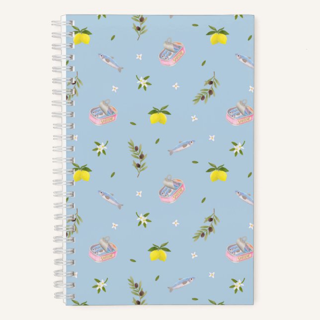 Carnet Sardine Citron Bleu (Recto)