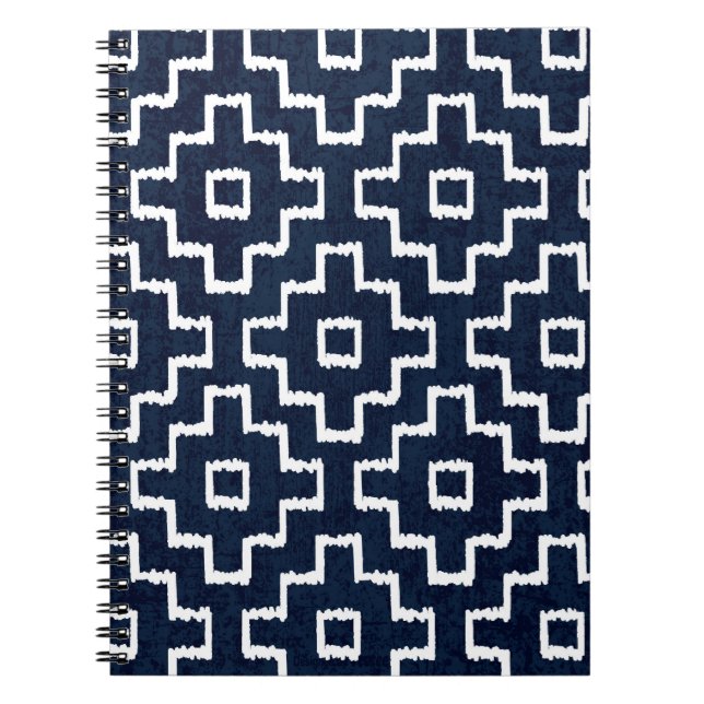 Carnet Sashiko sans soudure motif de teinture indigo avec (Devant)