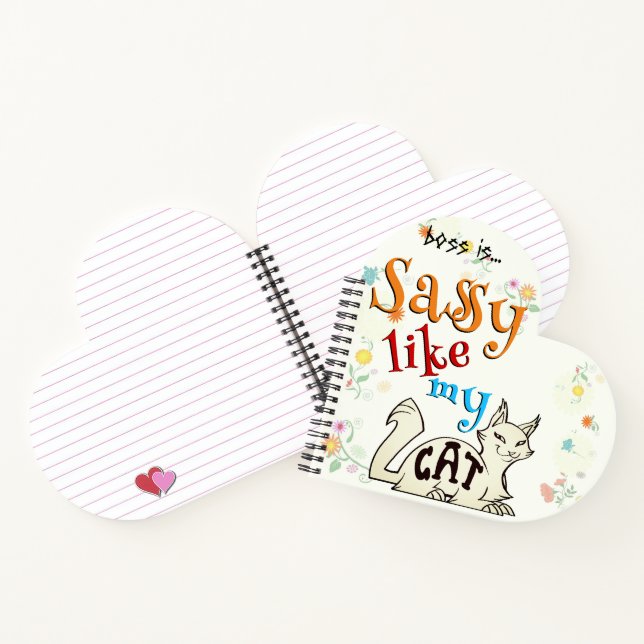 Carnet Sassy comme ma typographie audacieuse de chat - Ca (Intérieur)