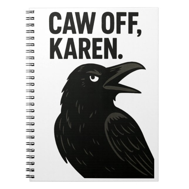 Carnet Sassy Crow - Caw Off, Karen. Animaux antisociaux (Devant)