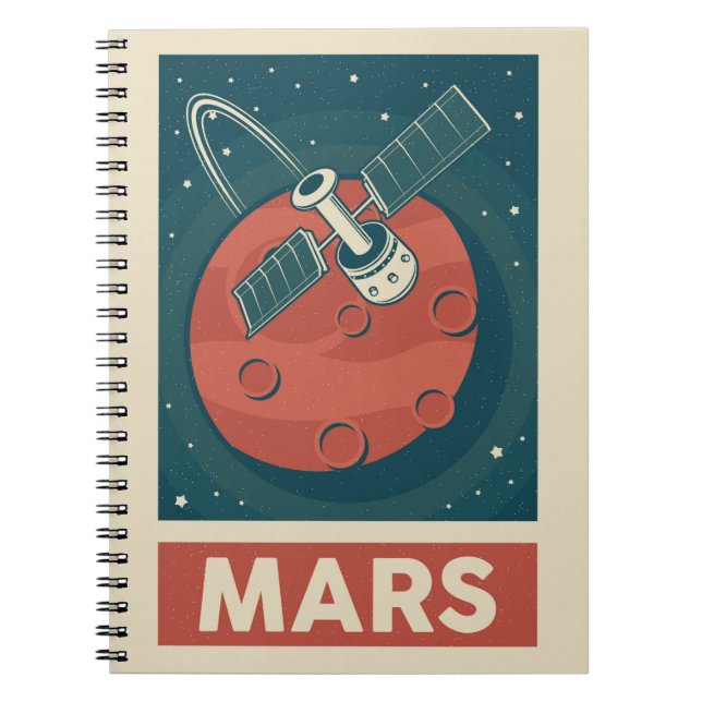 Carnet Satellite Mars Retro Galaxy (Devant)
