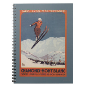 Carnet Saut à skis - affiche olympique de promo de PLM
