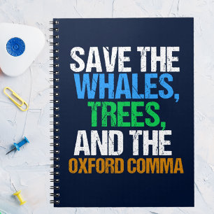 Carnet Sauvez la coma Oxford amusante