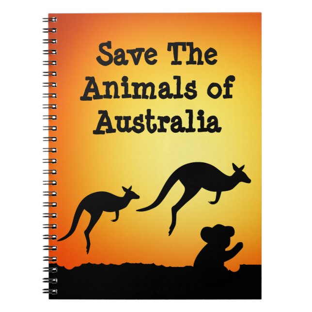 Carnet Sauvez les animaux d'Australie (Devant)