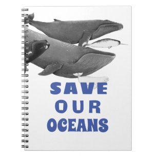 Carnet Sauvez nos océans Baleine d'art De l'environnement
