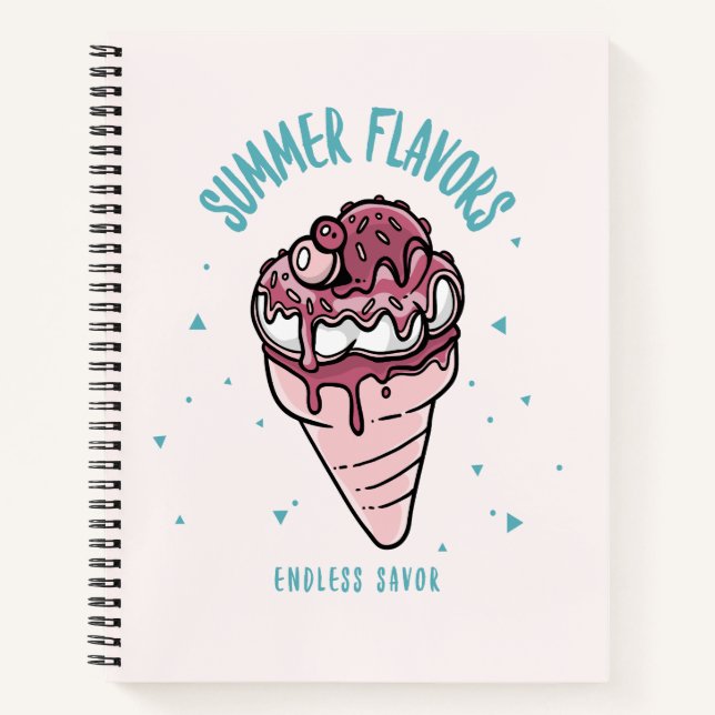 Carnet Saveurs d'été goutte-à-goutte glace (Devant)