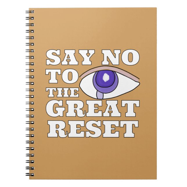 Carnet Say No To The Great Reset (Devant)