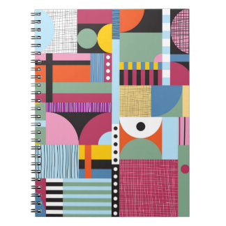 Carnet Scandinave coloré : Mélange Motif gai.