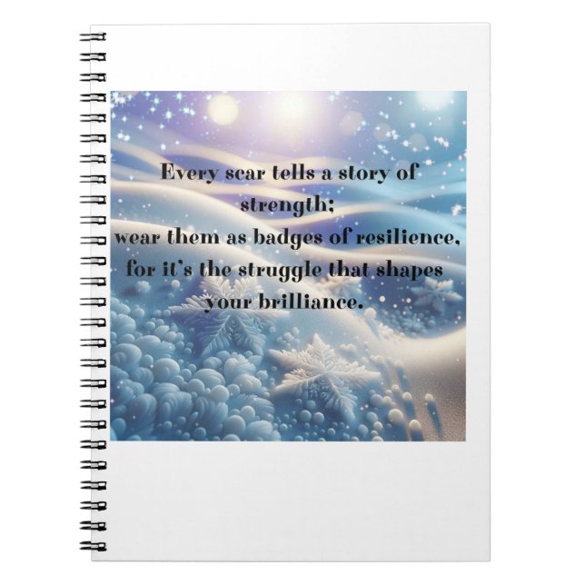 Carnet Scars Into Scars - Resilience Affirmation (Devant)