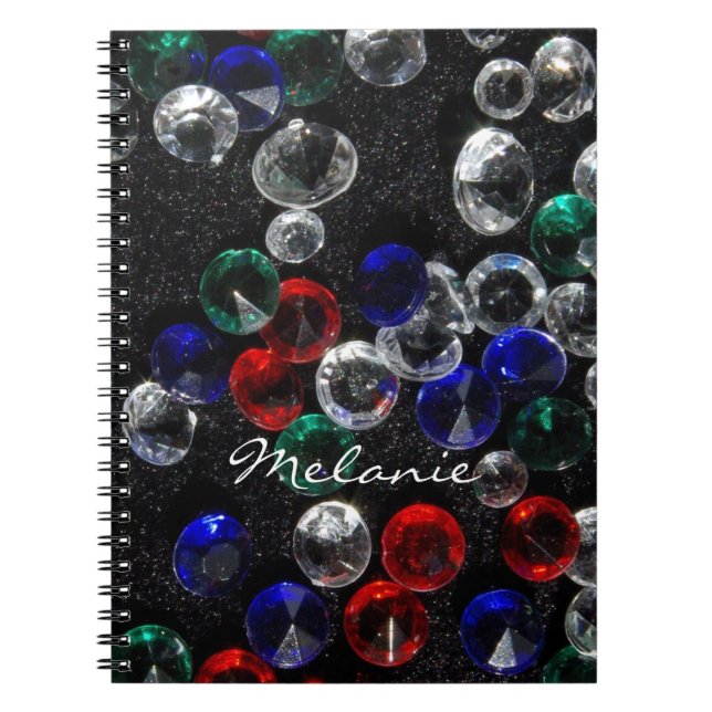 Carnet Scattered Jewels and Gemstones Personalised (Devant)
