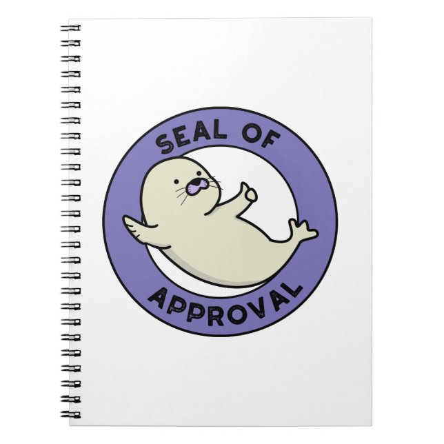 Carnet Sceau d'approbation Sceau drôle de jeu de mots (Devant)