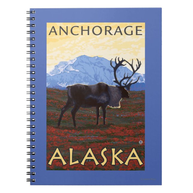 Carnet Scène Caribou - Anchorage, Alaska (Devant)
