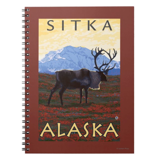 Carnet Scène Caribou - Sitka, Alaska (Devant)