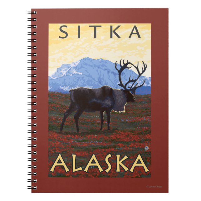 Carnet Scène Caribou - Sitka, Alaska (Devant)