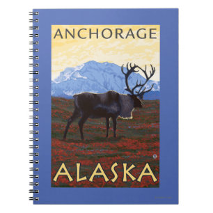 Carnet Scène de caribou - Anchorage, Alaska