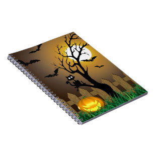 Carnet Scène de jardin d'Halloween effrayant