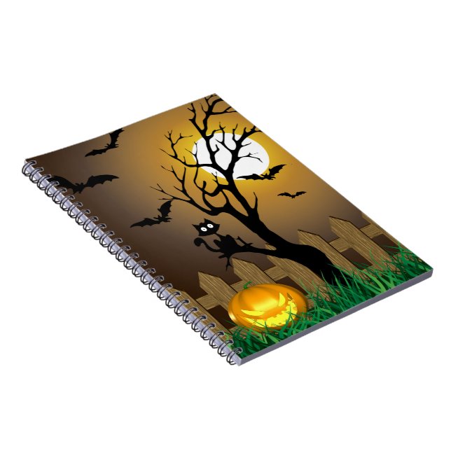 Carnet Scène de jardin d'Halloween effrayante (Côté Droit)