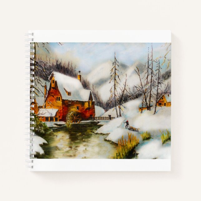 Carnet Scène de neige artistique (Devant)