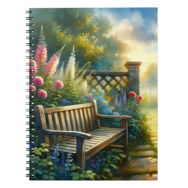 Carnet Scène de porte de jardin ensoleillé (Devant)