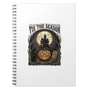 Carnet Scène de saison vintage citrouille chat Halloween